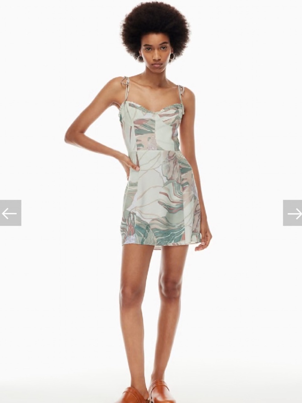 Aritzia Wilfred Fable Dress Floral Bustier Mini Dress Size 2